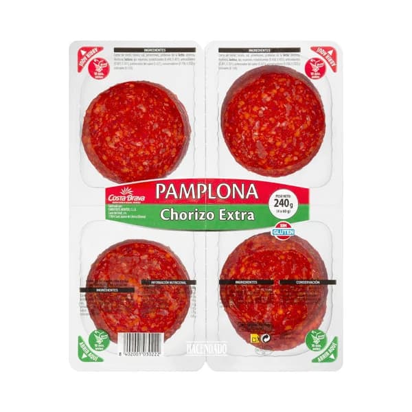 Chorizo Pamplona extra Hacendado lonchas - 0.24 kg - Imagen del producto en Findit