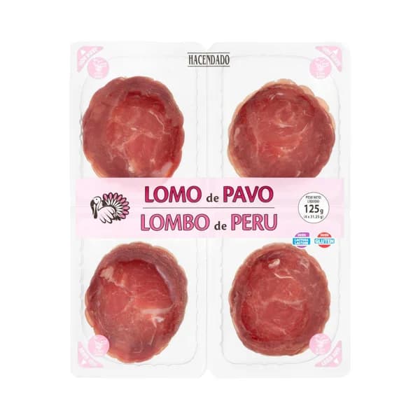 Lomo de pavo Hacendado lonchas - 0.12 kg - Imagen del producto en Findit