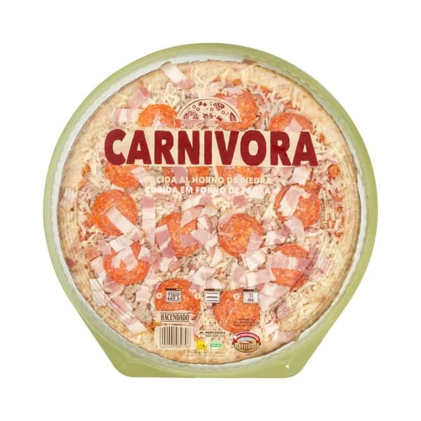 Pizza carnívora Hacendado - 0.6 kg - Imagen del producto en Findit