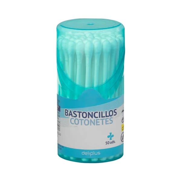 Bastoncillos de algodón Deliplus tamaño viaje - 50 ud - Imagen del producto en Findit