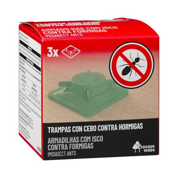 Trampa con cebo contra hormigas Bosque Verde - 3 ud - Imagen del producto en Findit