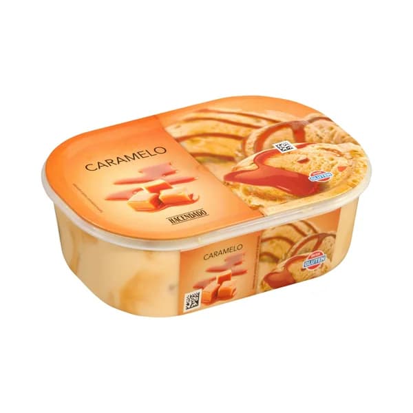 Helado caramelo con salsa de caramelo y trozos de caramelo Hacendado - 0.9 l - Imagen del producto en Findit