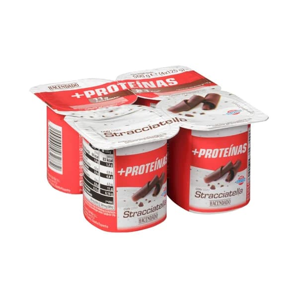 Postre lácteo con stracciatella +Proteínas Hacendado 11g proteínas - 0.5 kg - Imagen del producto en Findit