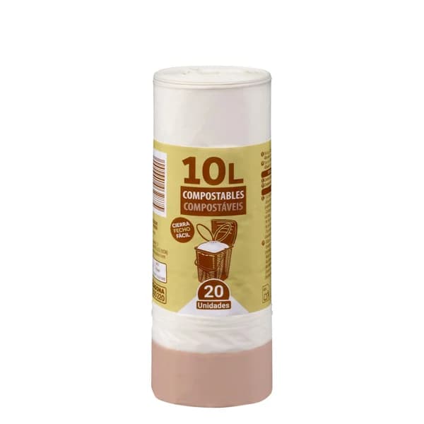 Bolsa de basura compostables Bosque Verde 10L cubo pequeño - 20 ud - Imagen del producto en Findit