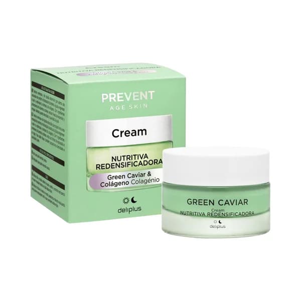 Crema facial Nutritiva redensificadora Green Caviar y Colágeno Prevent Age Ski Deliplus - 0.05 l - Imagen del producto en Findit