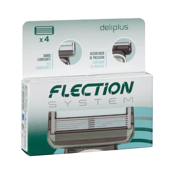 Recambios maquinilla de afeitar Deliplus Flection System 6 hojas - 4 ud - Imagen del producto en Findit