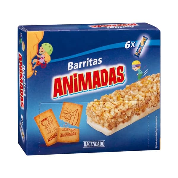 Barritas de cereales con galleta animada Hacendado - 0.12 kg - Imagen del producto en Findit