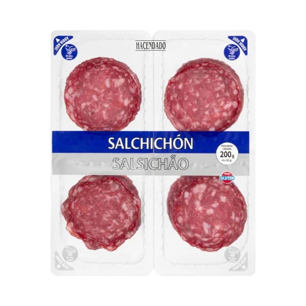 Salchichón extra Hacendado lonchas - 0.2 kg - Imagen del producto en Findit
