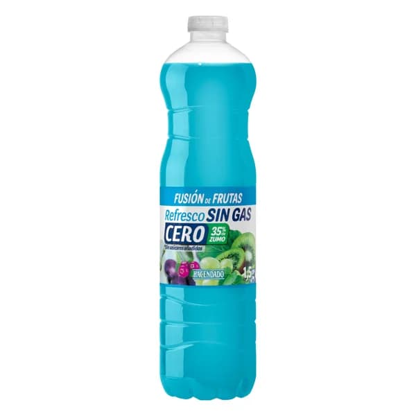Refresco fusión de frutas Hacendado cero sin gas - 1.5 l - Imagen del producto en Findit
