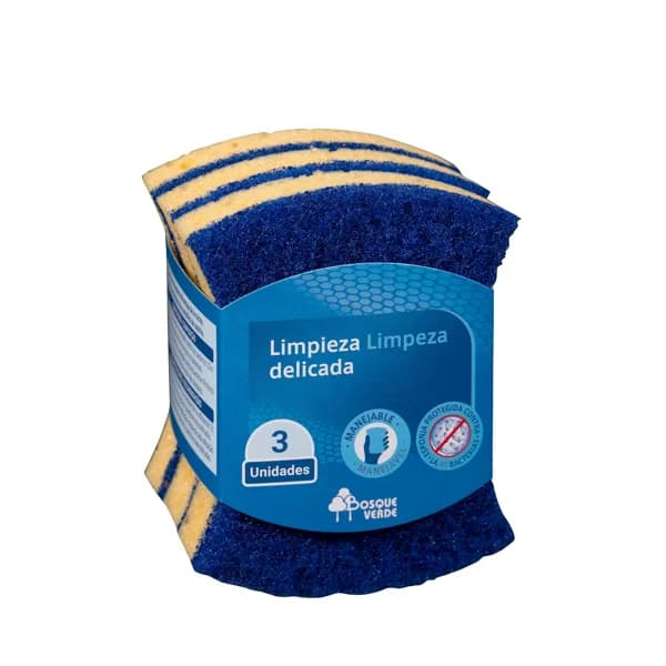 Estropajo limpieza delicada Bosque Verde - 3 ud - Imagen del producto en Findit