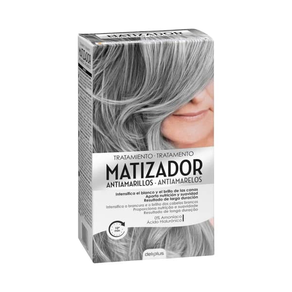 Tratamiento Matizador Antiamarillos Deliplus 0% amoníaco y ácido hialurónico - 1 ud - Imagen del producto en Findit
