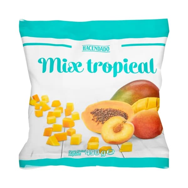 Mix frutas tropical Hacendado ultracongeladas - 0.45 kg - Imagen del producto en Findit