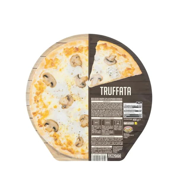 Pizza Truffata con queso  champiñones y trufa Hacendado ultracongelada - 0.4 kg - Imagen del producto en Findit