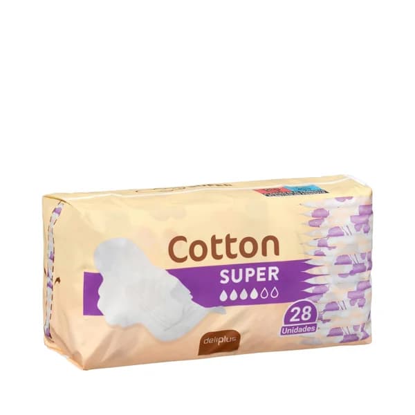 Compresa con alas super Deliplus Cotton - 27.87 ud - Imagen del producto en Findit