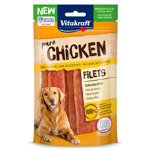Snack para perros tiras de pollo Vitakraft bolsa 80 g - 89.67 kg - Imagen del producto en Findit