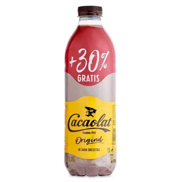 Batido de chocolate Cacaolat botella 1.3 l - 1 l - Imagen del producto en Findit