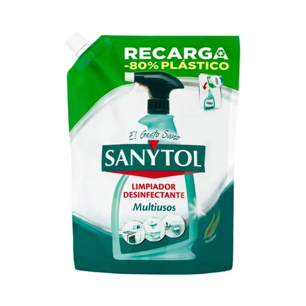 SANYTOL Recarga de limpiador desinfectante multiusos aroma eucalipto 750 ml. - 0.75 l - Imagen del producto en Findit