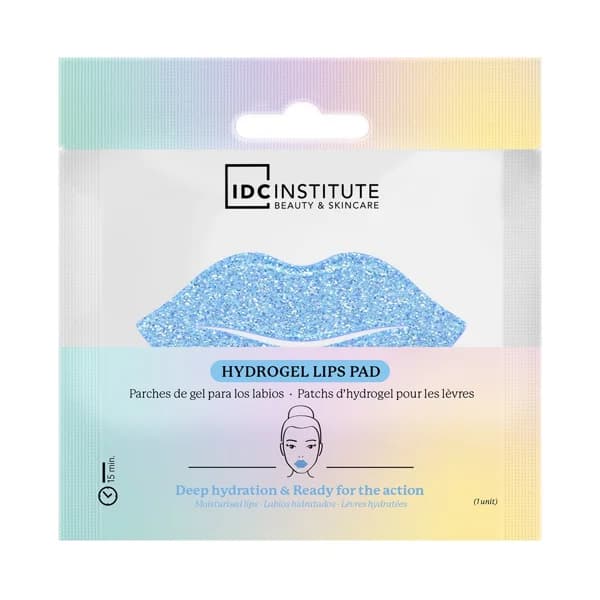 IDC INSTITUTE Glitter blue Parche hidratante de gel para labios. - 1 ud - Imagen del producto en Findit