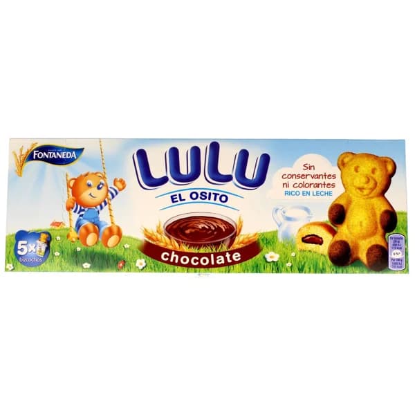 FONTANEDA Bizcochitos Osito Lulu Chocolate 30 Gramos 5 Unidades - 0.15 kg - Imagen del producto en Findit