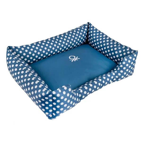 UNITED COLORS OF BENETTON Cuna para perro azul de lunares Talla L 75x65 cm. - 1 ud - Imagen del producto en Findit
