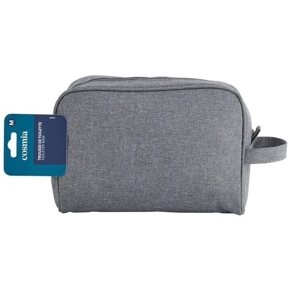 COSMIA Neceser para hombre de color gris y tamaño mediano, con asa y cierre de cremallera. - 1 ud - Imagen del producto en Findit
