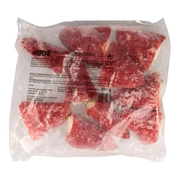SERPESKA Pimientos del piquillo, ultracongelados y rellenos de bacao 500 g (P.N.) - 0.5 kg - Imagen del producto en Findit