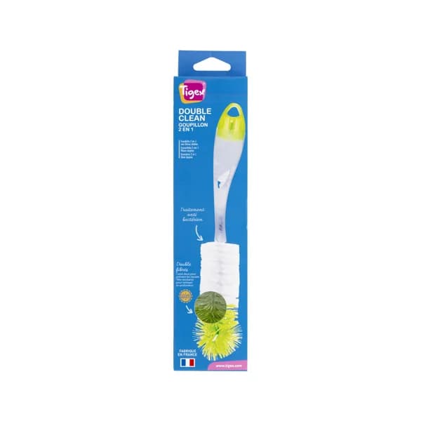 Cepillo limpiabiberón 2 en 1 con fibras dobles, TIGEX. - 1 ud - Imagen del producto en Findit