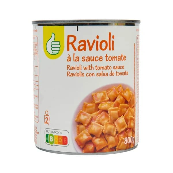 PRODUCTO ALCAMPO Raviolis con tomate en lata 800gr - 0.8 kg - Imagen del producto en Findit