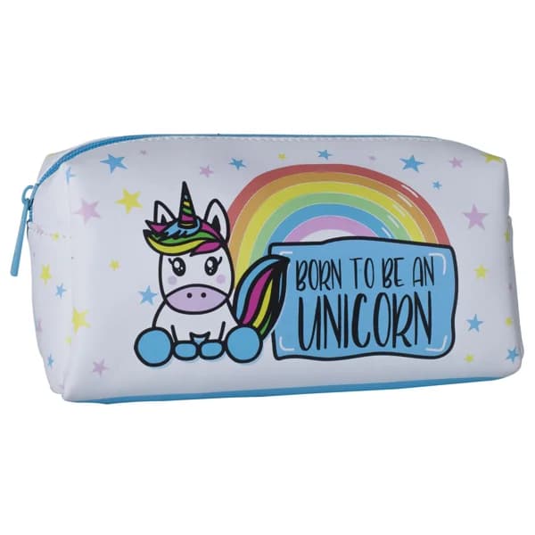 UNICORN Neceser infantil con cierre de cremallera y dibujo de un simpático unicornio. - 1 ud - Imagen del producto en Findit