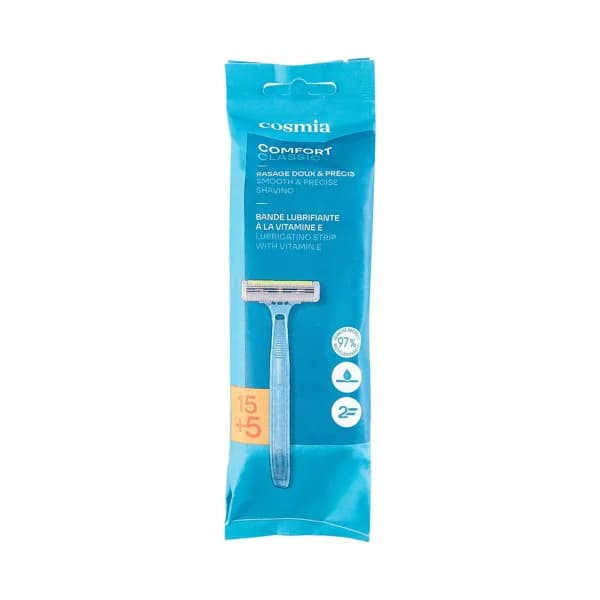 COSMIA Comfort classic Maquinillas afetirar desechables con cabezal de 2 hojas 15 uds. - 1 ud - Imagen del producto en Findit