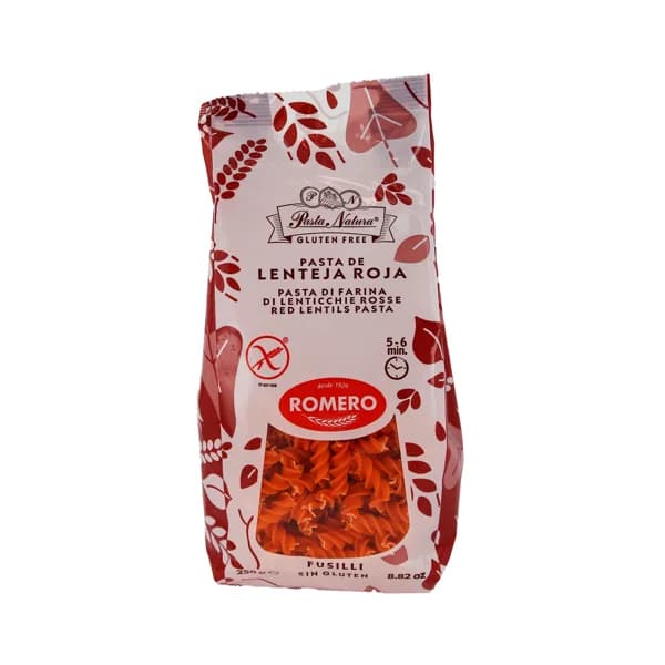 ROMERO Fusilli sin gluten lenteja roja 100 % 250 g. - 0.25 kg - Imagen del producto en Findit