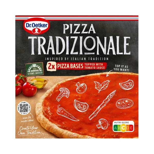 DR. OETKER Bases congeladas con salsa de tomate para pizza tradicional 2 uds. - 0.61 kg - Imagen del producto en Findit