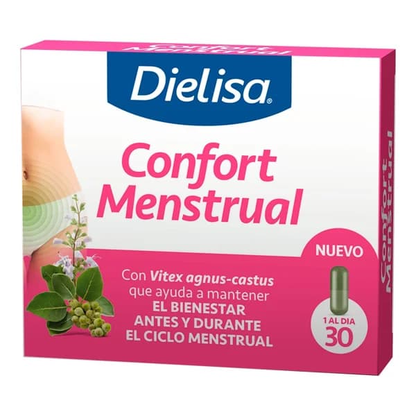 DIELISA Confort menstrual Extracto seco de sauzgatillo, vitamina B6 y minerales 30 uds. - 0.23 l - Imagen del producto en Findit