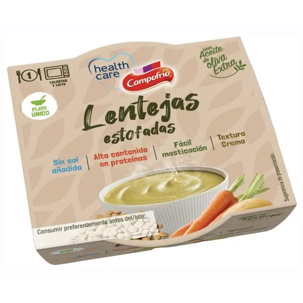 CAMPOFRÍO HEALTHCARE Crema de lentejas 240 gr. - 0.24 kg - Imagen del producto en Findit
