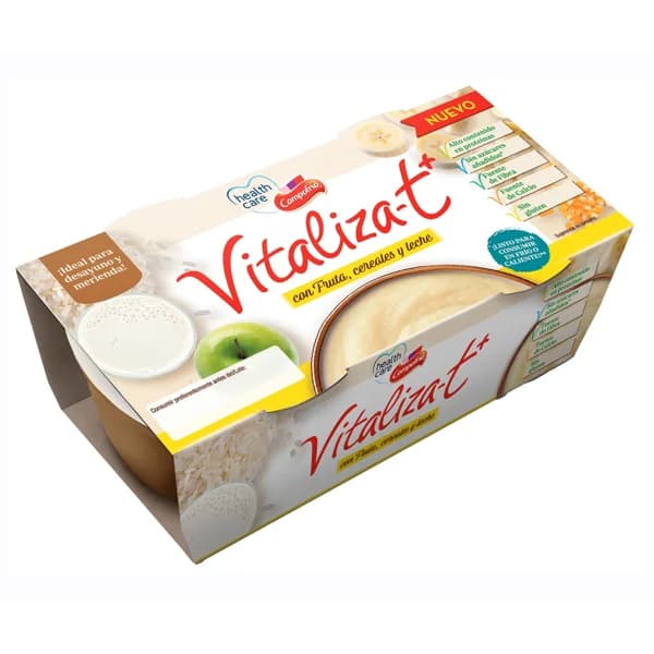 CAMPOFRÍO HEALTHCARE Vitaliza-t fruta y cereales 2 x 130 gr. - 0.26 kg - Imagen del producto en Findit