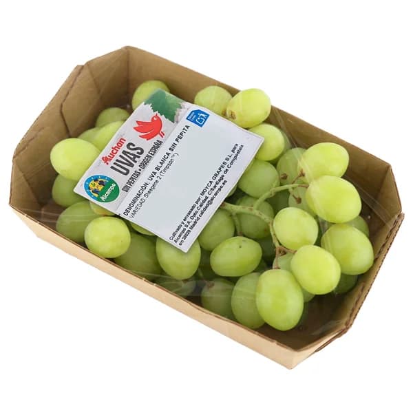 ALCAMPO CULTIVAMOS LO BUENO Uvas blancas sin pepitas barqueta. - 1 ud - Imagen del producto en Findit