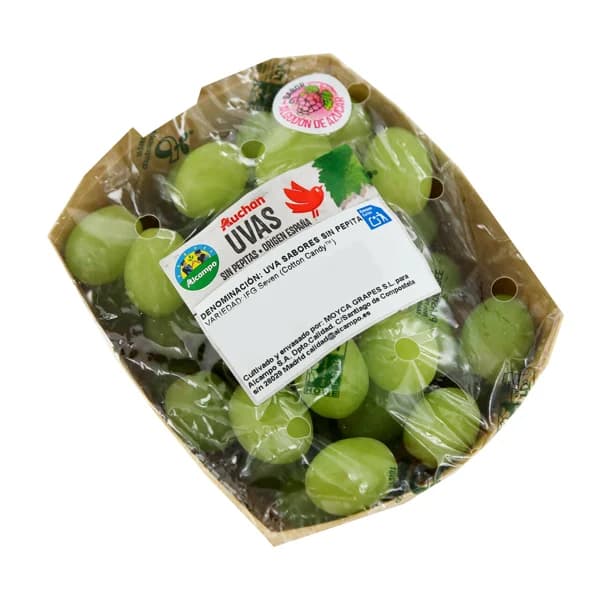 ALCAMPO CULTIVAMOS LO BUENO Uvas sin pepitas sabor algodón de azúcar barqueta. - 1 ud - Imagen del producto en Findit