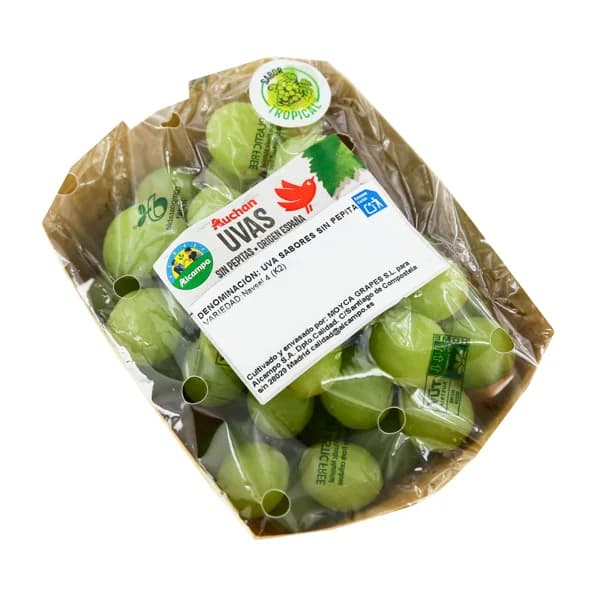 ALCAMPO CULTIVAMOS LO BUENO Uvas sin pepitas sabor tropical barqueta. - 1 ud - Imagen del producto en Findit