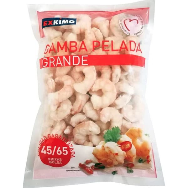 Gamba Pelada 45/65 Grande Congelada - 0.36 kg - Imagen del producto en Findit