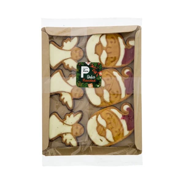 DULCES LA PLATA Surtido de galletas de ángeles y Papá Noel 6 uds. 155 g. - 0.16 kg - Imagen del producto en Findit