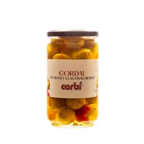 Aceituna Gordal sin Hueso Finas Hierbas - 0.28 kg - Imagen del producto en Findit