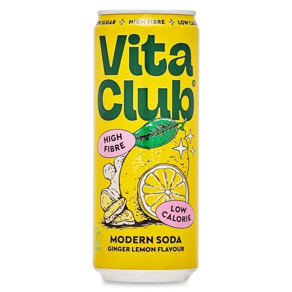 Refresco de jengibre y limón Vitaclub lata 33 cl - 0.33 l - Imagen del producto en Findit