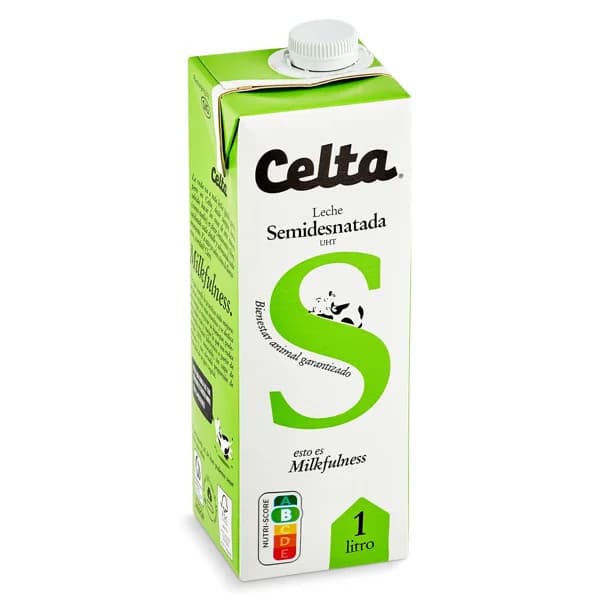 Leche semidesnatada Celta brik 1 l - 1 l - Imagen del producto en Findit