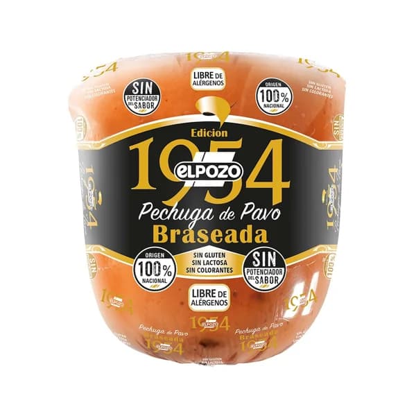 EL POZO 1954 Pechuga de pavo braseada de origen 100% nacional - Loncha normal 2 a 3 mm - 1 ud - Imagen del producto en Findit