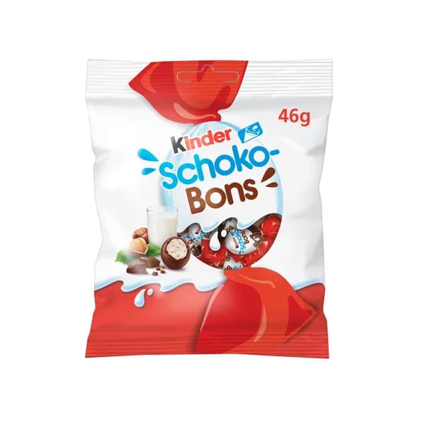 KINDER Chocolate con leche con relleno cremoso de leche y avellanas SCHOKOBONS 46 g. - 1 ud - Imagen del producto en Findit