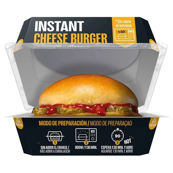 BROOKLYN TOWN Instant Cheese burger con un 92% carne de vacuno 210 g. - 0.21 kg - Imagen del producto en Findit