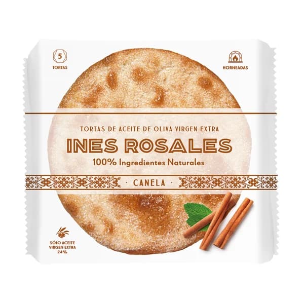 INÉS ROSALES Tortas de aceite de oliva virgen extra de canela  5 uds 150 g. - 0.15 kg - Imagen del producto en Findit