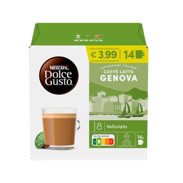 DOLCE GUSTO Café cápsulas genova 14 uds. 117,6 gr. - 0.12 kg - Imagen del producto en Findit