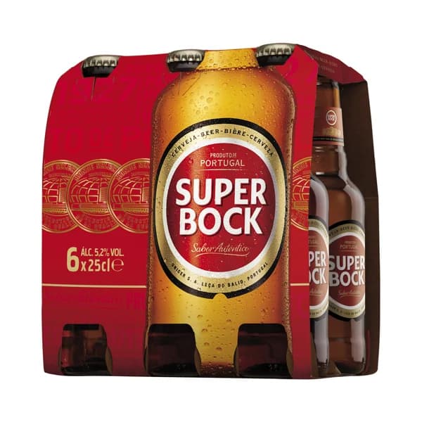 SUPER BOCK  Cerveza Portuguesa rubia 6 x 25 cl. - 1.5 l - Imagen del producto en Findit