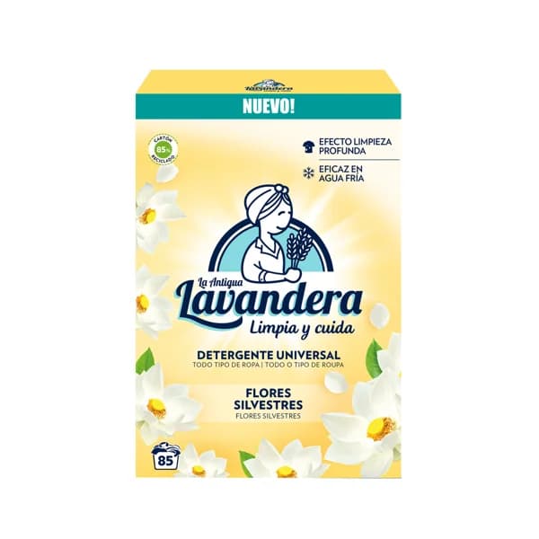LA ANTIGUA LAVANDERA Detergente para ropa Universal, Flores silvestres 85 lav 5,1 kg. - 1 ud - Imagen del producto en Findit